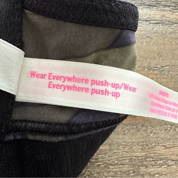 Victorias Secret 34 B Wear Everywhere Push Up Bra Front Close Camo Print Strappy - Picture 2 of 5